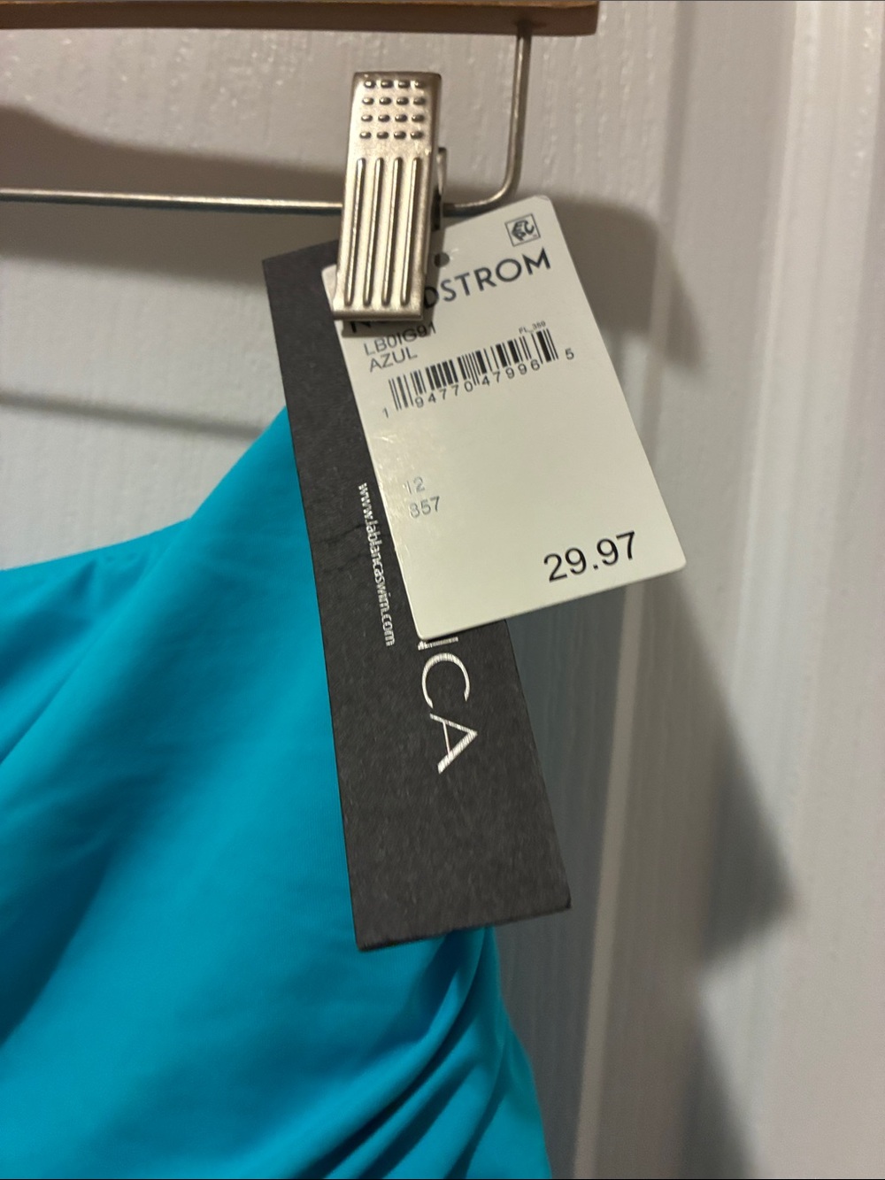 LaBlanca Turquoise Ruffle Swim Skirt Bikini Bottom - Picture 5 of 5